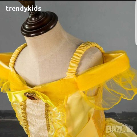 Разкошна рокля на Спящата красавица и Белл+подарък коронка , снимка 9 - Детски рокли и поли - 28468672