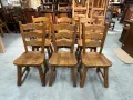 Комплект трапезни столове от дъбов масив, снимка 2