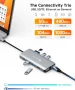 Нов неотварян запечатан NOVOO R11 USB C хъб 11 в 1 за 2 монитора и Ethernet, снимка 2