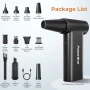 Нов Електрически Въздушен Почистващ Уред 4 Скорости, USB-C Зареждане, снимка 8