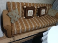 Удобен запазен мек диван за хол или кухня, Пловдив, Клик-клак, Бежаво кафяв, само 70 лв.!, снимка 3