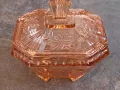 Стара стъклена бонбониера стил Art deco, снимка 1