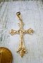 златен кръст с Исус Христос, релефно изображение 1.63 грама, снимка 2