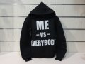 Нов детски суичър с дигитален печат Me VS Everybody, снимка 3