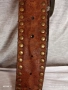 Винтидж естествена кожа дамски колан с капси и декоративни елементи 46940, снимка 6