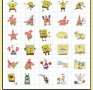 50 малки спондж боб Спонджбоб Квадратни гащи spongebob самозалепващи лепенки стикери  украса декор , снимка 3