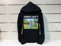 Нов детски суичър с дигитален печат MINECRAFT в черен цвят, снимка 6