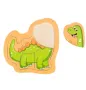 Дървен пъзел с Динозавър, 5 бр., снимка 2