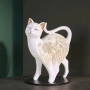 Декоративна статуетка Коте с флорални мотиви, снимка 4