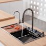 Висококачествена мултифункционална кухненска мивка със смарт смесител, снимка 1 - Мивки - 43775030