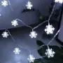 5313 Коледни лампички с конектор Снежинки, 20 Led, 290 cm, снимка 3