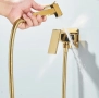Интимен, златен хигиенен душ за вграждане квадратен злато, снимка 5