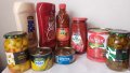 Турски различни видове консервирани буркани и консерви и други