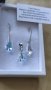 Сребърен комплект обеци и висулка с кристали Swarovski, снимка 2