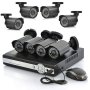 Комплект за видеонаблюдение Automat -8 канален DVR с 8 камери връзка с интернет и 3G,CCTV, снимка 1