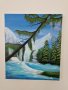 Картина "Водопади" - акрил, размер 25х30 см, снимка 1 - Картини - 43335300