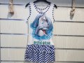 Нова детска моряшка рокля с трансферен печат Делфинчета, два модела, снимка 8