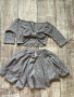 Нов разкошен сив елегантен сет костюм комплект пола топ бюстие Rebrand, снимка 4