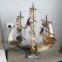 Голям кораб от рог с нощна лампа и латерна, снимка 6