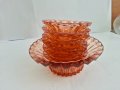 Ретро стъклени купички цветно стъкло , снимка 2