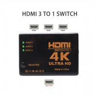 4K HDMI switch /  суич висококачествен 3 входа 1 изход  + Гаранция, снимка 5 - Други - 33212206