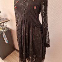 Нова елегантна черна рокля тюл и дантела - 35,00лв., снимка 4 - Рокли - 43232999