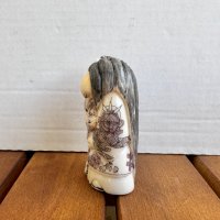 Японска фигура Нецуке от слонова кост с ръчна резба и подпис, снимка 5 - Декорация за дома - 44117938