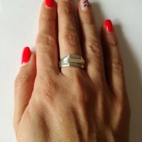 Изчистен сребърен пръстен .Сребро проба 925 ., снимка 1 - Пръстени - 38611095