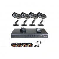 Комплект за видео наблюдение, 4 бр. камери с кабел, DVR, CCTV, USB, снимка 2 - Комплекти за видеонаблюдение - 37659025