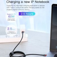 USB Type C към USB C кабел 60W Fast Charge Quick Charge 4.0 USB C, снимка 2 - Оригинални зарядни - 32951845