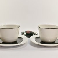 сервиз за чай и кафе Чешки порцелан модел Кейко Keiko, сервиз 6 чаши с чинийки, снимка 1 - Сервизи - 34718011