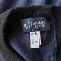 Страхотна дамска блуза с къс ръкав ARMANI JEANS  размер S , 100% фина вълна , снимка 7 - Блузи с дълъг ръкав и пуловери - 35216532
