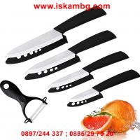 Комплект ножове с белачка , снимка 5 - Аксесоари за кухня - 28506384