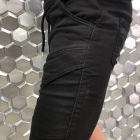 Спортни черни дънки с джобове, снимка 2 - Дънки - 32772358
