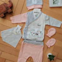 👶Комплект за новородено в розово или синьо 5️⃣ части 👶, снимка 1 - Комплекти за бебе - 37755082