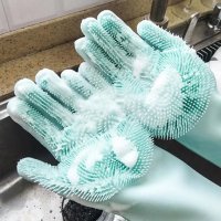 Магически силиконови ръкавици за миене на съдове Magic Brush, снимка 10 - Аксесоари за кухня - 33630396