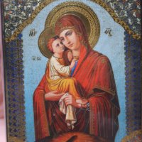 Икона на Света Богородица Пресвета Богородица Почаевска, снимка 3 - Икони - 38625750