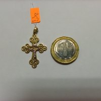 Златен кръст -2.3гр/14К, снимка 2 - Колиета, медальони, синджири - 28932764