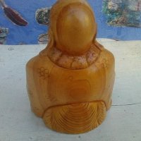 Дървена статуетка на Буда, снимка 2 - Статуетки - 43602987
