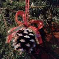 Коледна украса за елха- висулка шишарка, снимка 1 - Декорация за дома - 43502837