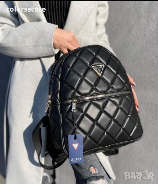 Луксозна Черна раница  Guess  код SG56J, снимка 1