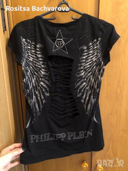 Черна тениска Philipp Plein, S размер, снимка 1