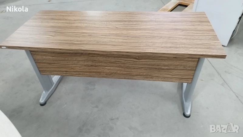 Бюро с метални крака - офис маса 160/66/74см, снимка 1