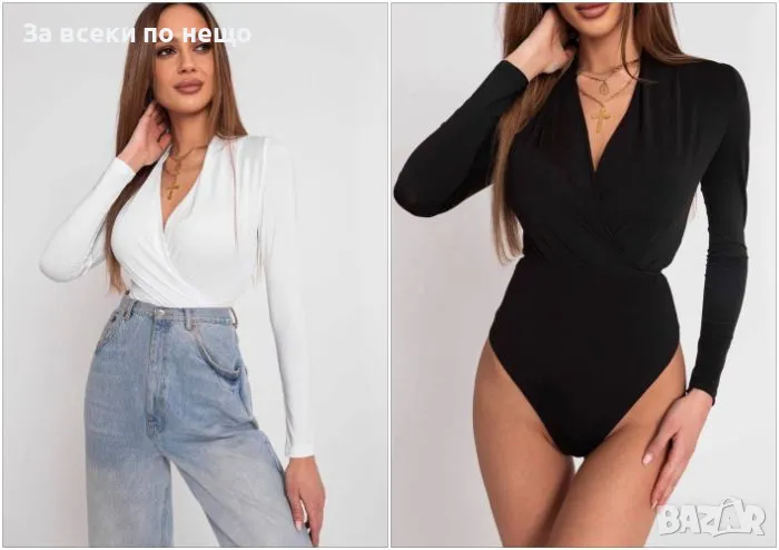 Дамско Боди С Дълъг Ръкав - 2 Налични Цвята Код D1900, снимка 1