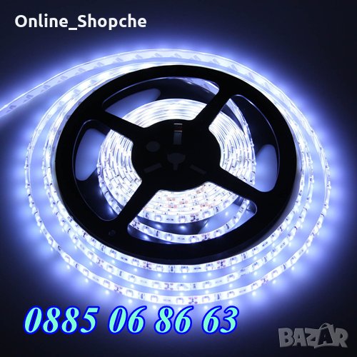 LED Лента 220 V, водоустойчива, Бяла, RGB, ЛЕД ленти, коледна украса, снимка 1