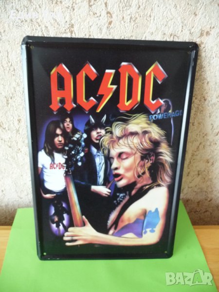 Метална табела AC/DC heavy metal хеви метъл китари, снимка 1