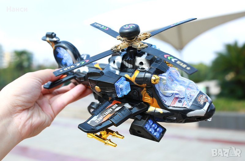 Светещ музикален хеликоптер, снимка 1