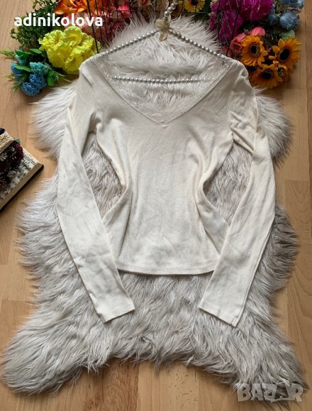 Бяла блуза рипс Sinsay, снимка 1