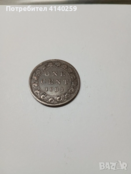 КАНАДА МОНЕТА 1 ЦЕНТ 1884 г , снимка 1