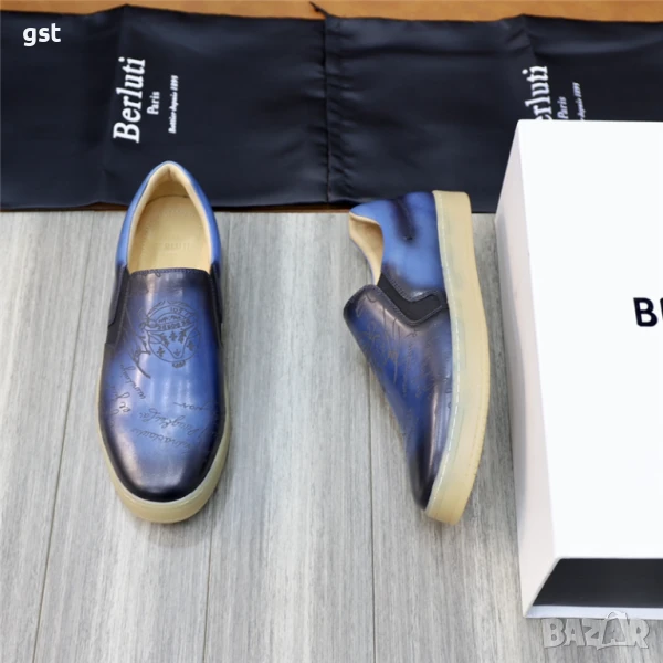 Редки Berluti Paris Стилни Спортни обувки Гуменки Дизайнерски Маратонки Сникърси , снимка 1